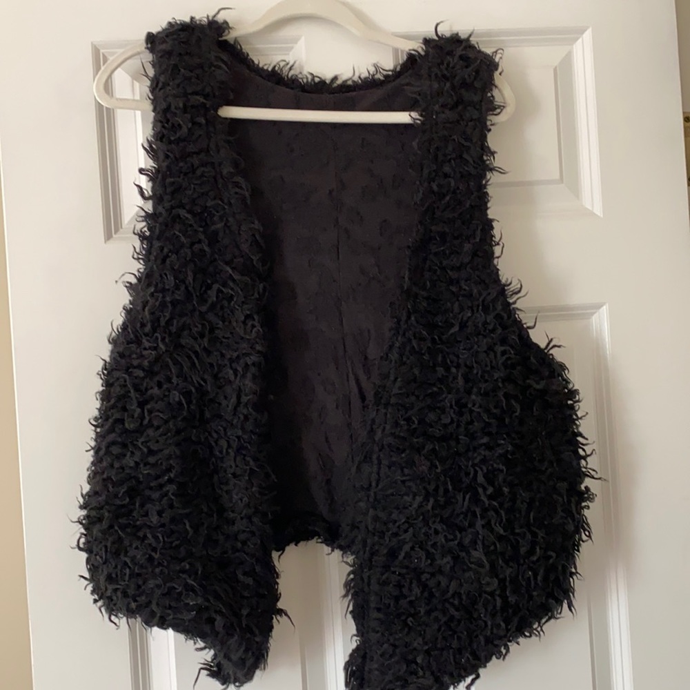 Free People Fluffy Sweater Shrug Vest